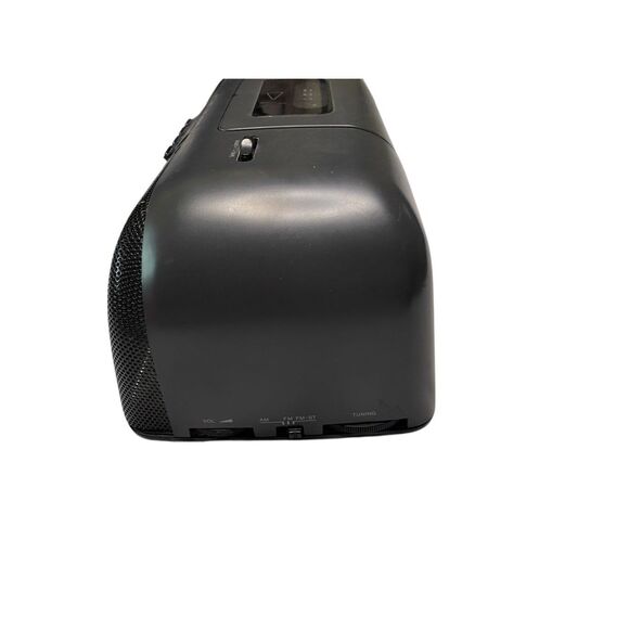 LXI Series AM FM Clock Radio With Cassette Player Boombox Alarm Clock Black - Picture 7 of 16